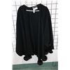 Image 1 : Ladies black Holt Renfrew cashmere wool and fur trimmed cape