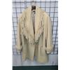 Image 1 : Ladies butter coloured wool short coat with fur or fur like trim labeled Raffinati
