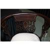 Image 3 : Antique Sheraton settee and matching chair with fretwork and shield back, inlaid satinwood banding a