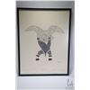 Image 1 : Framed limited edition print titled "Wings Power" by artist O. Hoveluk, 15/50, note water staining t