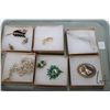 Image 1 : Selection of collectible costume jewellery including hand painted brooch with artist signature, sign