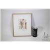 Image 1 : Framed watercolour painting labeled on verso "Vecemis Firenze (?)" and signed by artist Marco Bonech