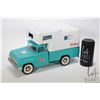 Image 1 : Vintage pressed steel Tonka truck and camper, note missing camper front window and rear doors