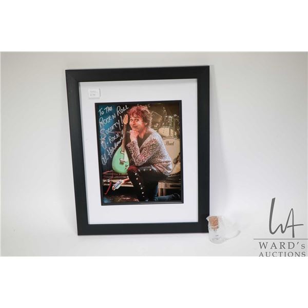 Framed promotional photo signed by lead singer of Prism Al Harlow and a USB copy of Derek Sweet come