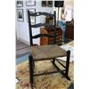 Image 1 : Small child's ladder back rocking chair with rush seat