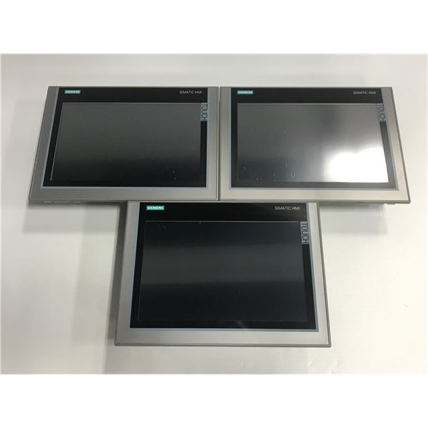 (3) Siemens 6AV2 124-0MC01-0AX0 TP1200 Comfort Screens