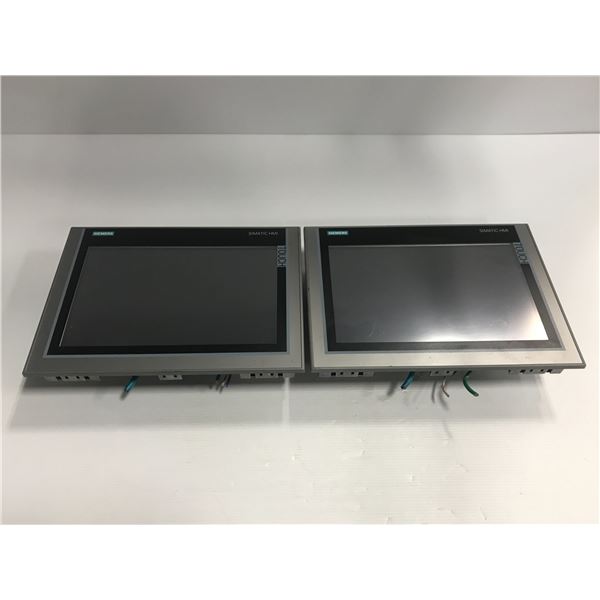 (2) Siemens 6AV2 124-0MC01-0AX0 TP1200 Comfort Screens