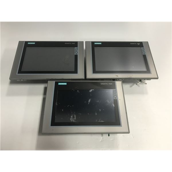 (3) Siemens 6AV2 124-0JC01-0AX0 TP900 Comfort Touch Screens