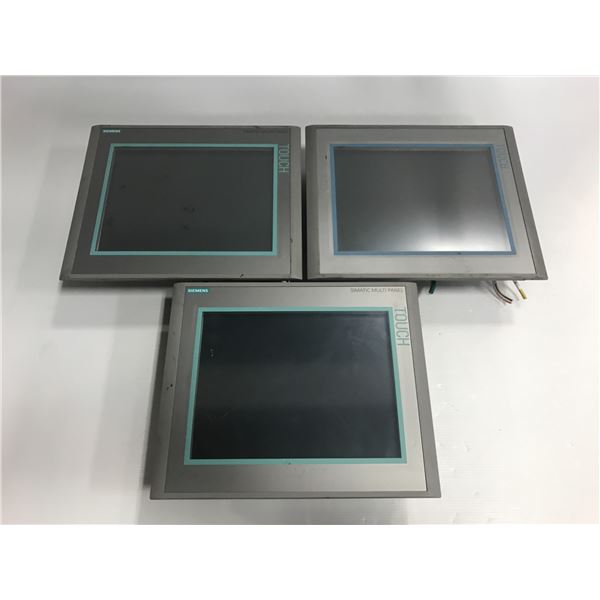 (3) Siemens 1P 6AV6 644-0AA01-2AX0 MP 377 12" Touch