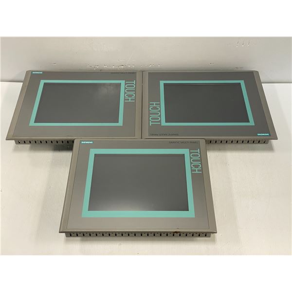 (3) Siemens # 1P 6AV6 643-0CD01-1AX1 MP277 10" Touch