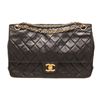 Image 1 : Chanel Black Leather Medium Double Flap Bag