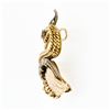 Image 6 : Vintage 14k Gold 0.28 ctw Round Diamond Twisted Wire Bird Swan Brooch Pin Pendan