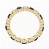 Image 6 : Estate 14K Yellow Gold 1.72 ctw Sapphire Diamond Wedding Eternity Stack Band Rin