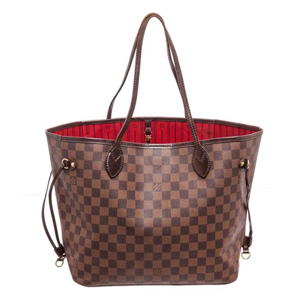 Louis Vuitton Brown Damier Ebene Neverfull MM Tote Bag