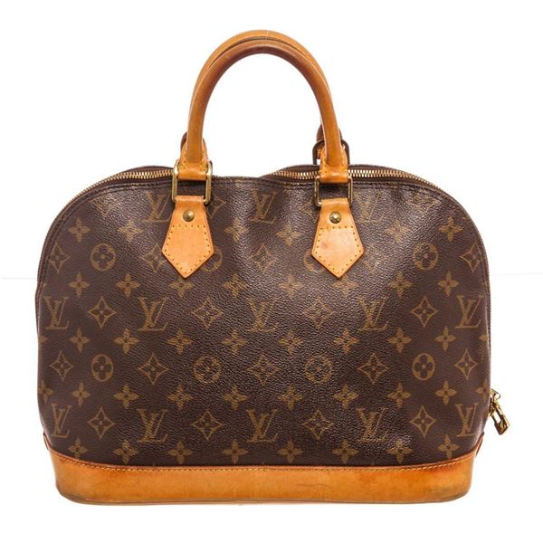Louis Vuitton Brown Alma MM Satchel Bag