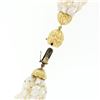 Image 6 : Vintage 18k Gold Clasp & 14k Beads Multi Strand 20" Freshwater Pearl Necklace