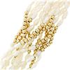 Image 8 : Vintage 18k Gold Clasp & 14k Beads Multi Strand 20" Freshwater Pearl Necklace