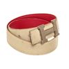 Image 2 : Hermes Red White Leather H Belt