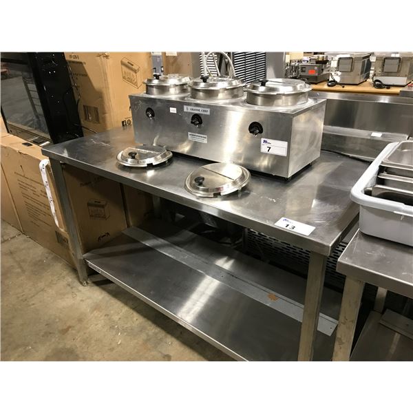 ARMORTEK STAINLESS STEEL 60X30X36" PREP TABLE