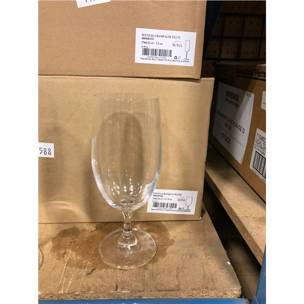 2 BOXES OF 12 13.75 OZ FESTIVAL WINE GLASSES