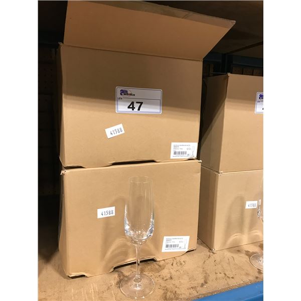 2 BOXES OF 12 7.5 OZ FESTIVAL CHAMPAGNE FLUTES