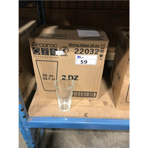BOX OF 23 ARCOROC TUMBLERS 20 OZ