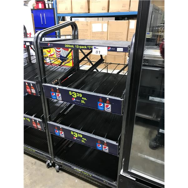GREY MOBILE 5' 4 TIER BEVERAGE RACK