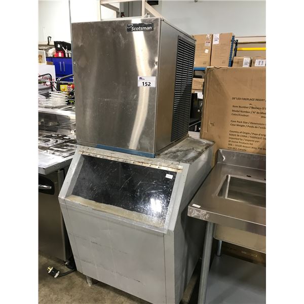 SCOTSMAN MODEL MFE804WS-1B ICE MACHINE WITH BIN