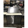 Image 1 : TRUE TSSU-36-12M-B, 2 DOOR STAINLESS STEEL COMMERCIAL MOBILE SANDWICH PREPARATION STATION