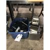 Image 1 : BIN OF COMMERCIAL ELECTRIC BLENDER BASES & 2 COMMERCIAL STAINLESS STEEL HOLDERS