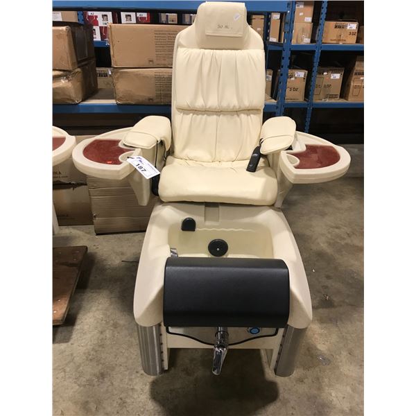 EUROPEAN TOUCH SOLACE COMMERCIAL MASSAGING PEDICURE CHAIR WITH WHIRLPOOL FOOT SPA & 2 REMOTES