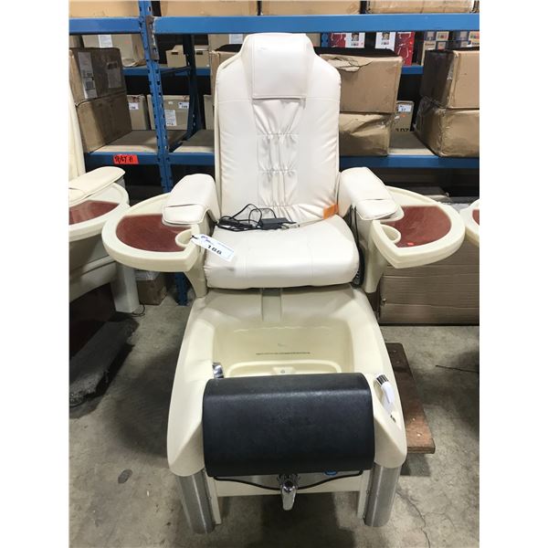 EUROPEAN TOUCH SOLACE COMMERCIAL MASSAGING PEDICURE CHAIR WITH WHIRLPOOL FOOT SPA & 2 REMOTES