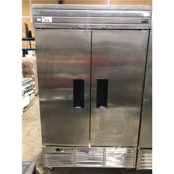 HABCO SF-46SA, DOUBLE DOOR STAINLESS STEEL, 4 TIER COMMERCIAL FREEZER. MOBILE.