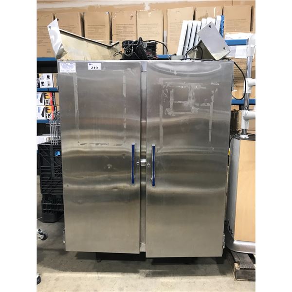 CHILL AIR AR-47-S2, DOUBLE DOOR STAINLESS STEEL COMMERCIAL REFRIGERATOR.
