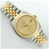 Image 3 : Rolex Mens Two Tone Factory Champagne Diamond Datejust Wristwatch