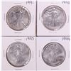Image 1 : Lot of 1991-1994 $1 American Silver Eagle Coins