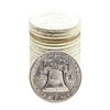 Image 2 : Roll of (20) Brilliant Uncirculated 1963-D Franklin Half Dollar Coins
