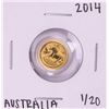 Image 1 : 2014 Australia $5 Lunar Year of the Horse 1/20 Oz Gold Coin