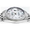 Image 8 : Rolex Men's Stainless Steel Mother Of Pearl Diamond Datejust Wristwatch