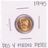 Image 1 : 1945 Mexico Dos Y Medio Pesos Gold Coin