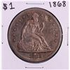 Image 1 : 1868 $1 Seated Liberty Silver Dollar Coin
