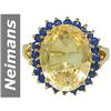 Image 1 : 10.70 ct Citrine & Sapphire Ring 14kt Gold