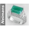 Image 1 : Rare 4.72 ct Emerald & Diamond Ring 14kt Gold