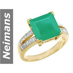 8.21 ct Emerald & Diamond Ring 14kt Gold