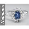 Image 1 : Gem quality .85 ct Ceylon Sapphire & Diamond Ring 14kt Gold