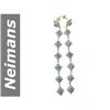 Image 1 : 3.08 ct Emerald & Diamond Earrings 14kt Gold