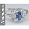 Image 1 : Gem quality 1.02 ct Ceylon Sapphire & Diamond Ring 14kt Gold