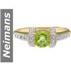Image 1 : 1.03 ct Peridot & Diamond Ring 14kt Gold