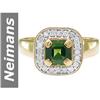 Image 1 : 1.45 ct Green Tourmaline & Diamond Ring 14kt Gold