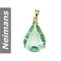 24.50 ct Green Amethyst Pendant 14kt Gold